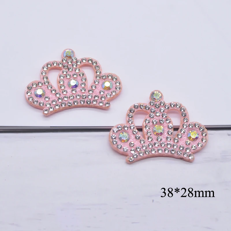 15Pcs/lot Padded Multiple Styles Crown Rhinestone Patches for DIY Clothes Crafts Decor Applique Headwear Bow Jewelry Accessories