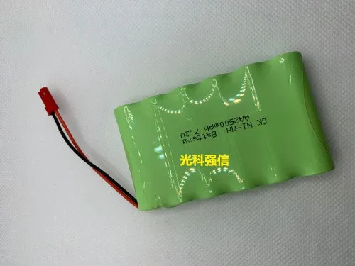 7.2V AA 2500mah power tool battery Ni-MH vehicle ship aircraft toy aircraft model equipment instrument medical LED lamp JST plug