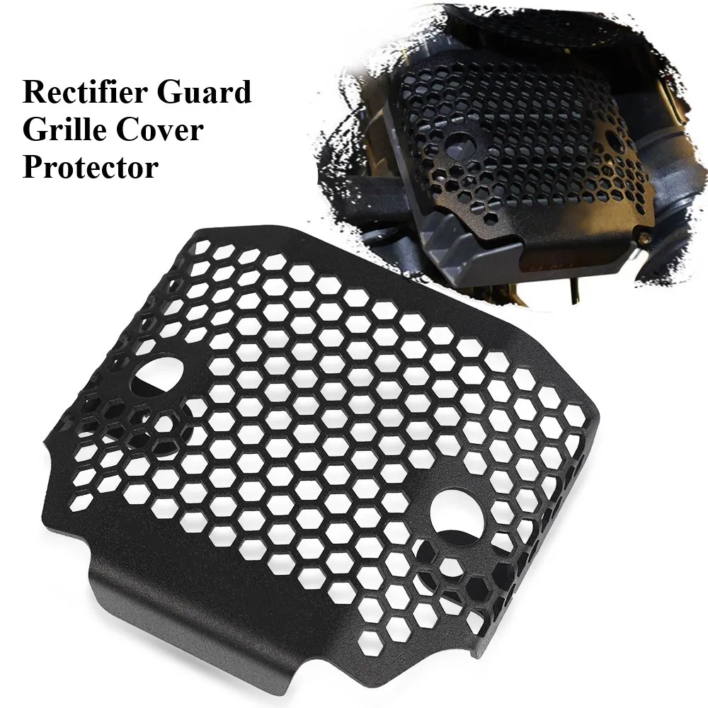 

For T100 T120 Black Motorcycle CNC Rectifier Guard Grille Cover Protector