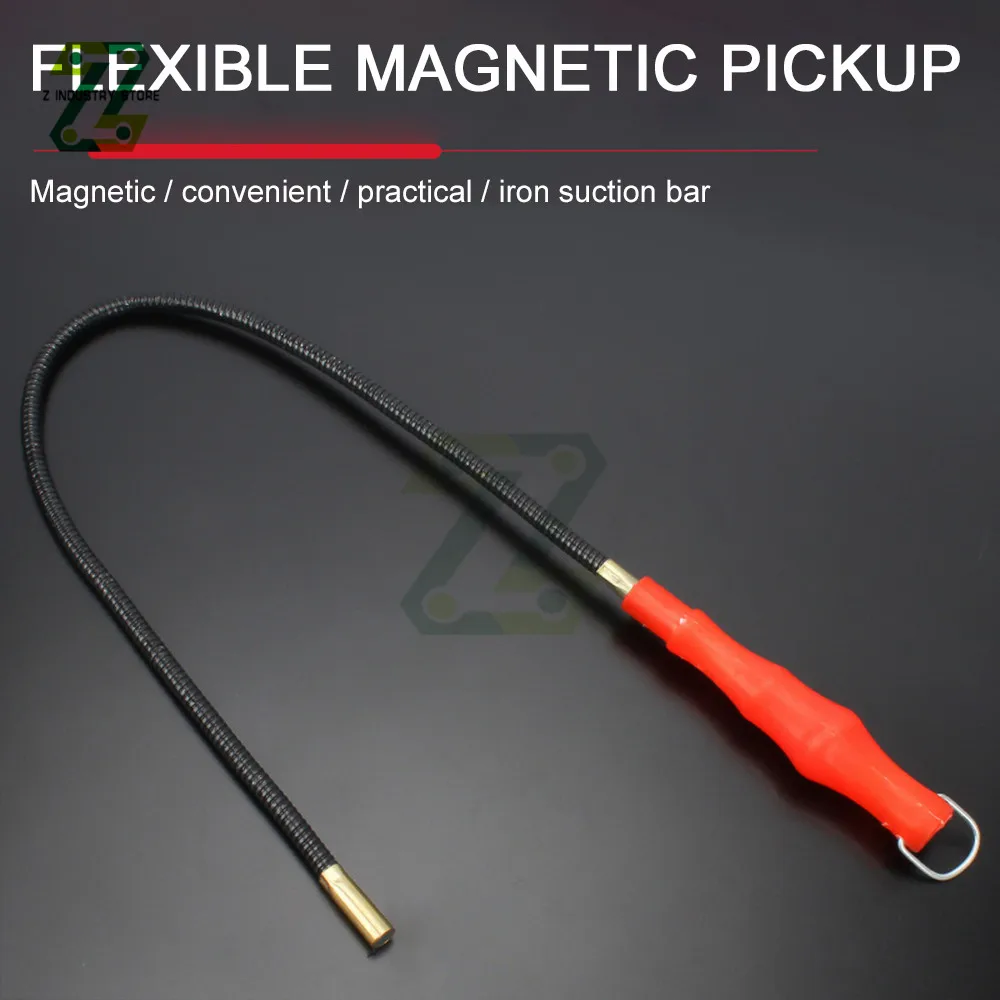 Bendable Magnetic Pickup Tool Metal Flexible Pick Up Tool Suction Bar Magnet Spring Grip Grabber Portable Hand Tools