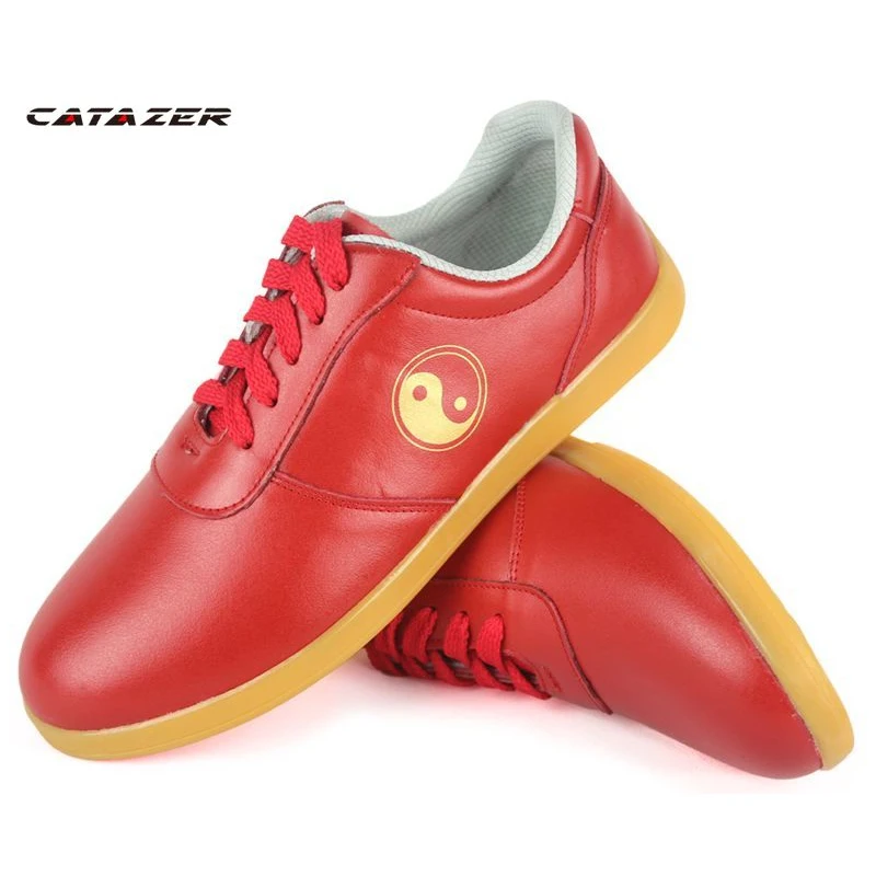 

Catazer Unisex Spring Autumn Adult Cowhide True Leather Martial Arts Shoes Tai Chi Wushu Sneakers Kung Fu Shoes