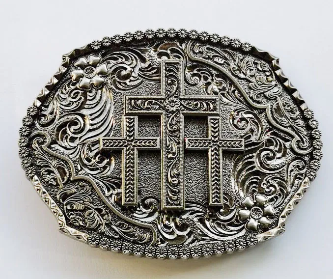 Cross Metal Cool Belt Buckles For Man Unisex Western Fashion Buckle Cowboys Cowgirls Paracord Buckle Luxury