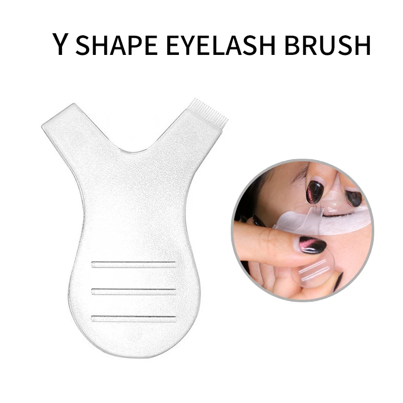 NATUHANA 10 Pcs/Pack Lash Lift Brush Eyelash Extension Supplies Graft Perm Mini Y Shape Comb Eyelash Brush for Lash Extension To