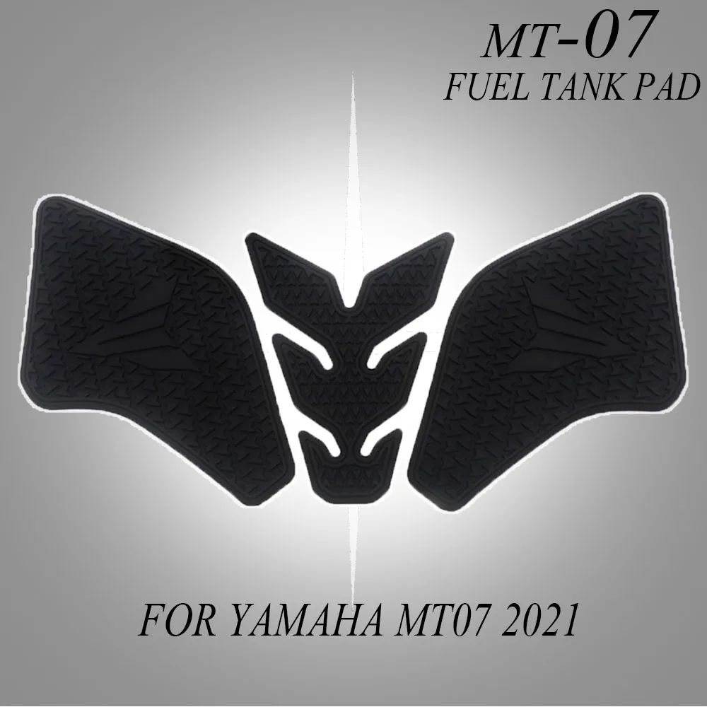 Motorcycle Non-slip Side Fuel Tank Stickers 2021 FOR YAMAHA MT07 MT-07 Waterproof Pad Rubber Sticker