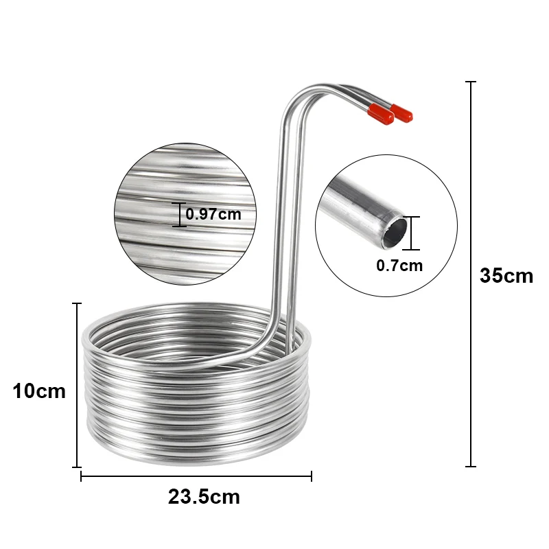 9.52x0.5x8m Stainless Steel Immersion Wort Chiller Tube For Home Brewing Super Efficient Wort Chiller Home Wine Making Machine