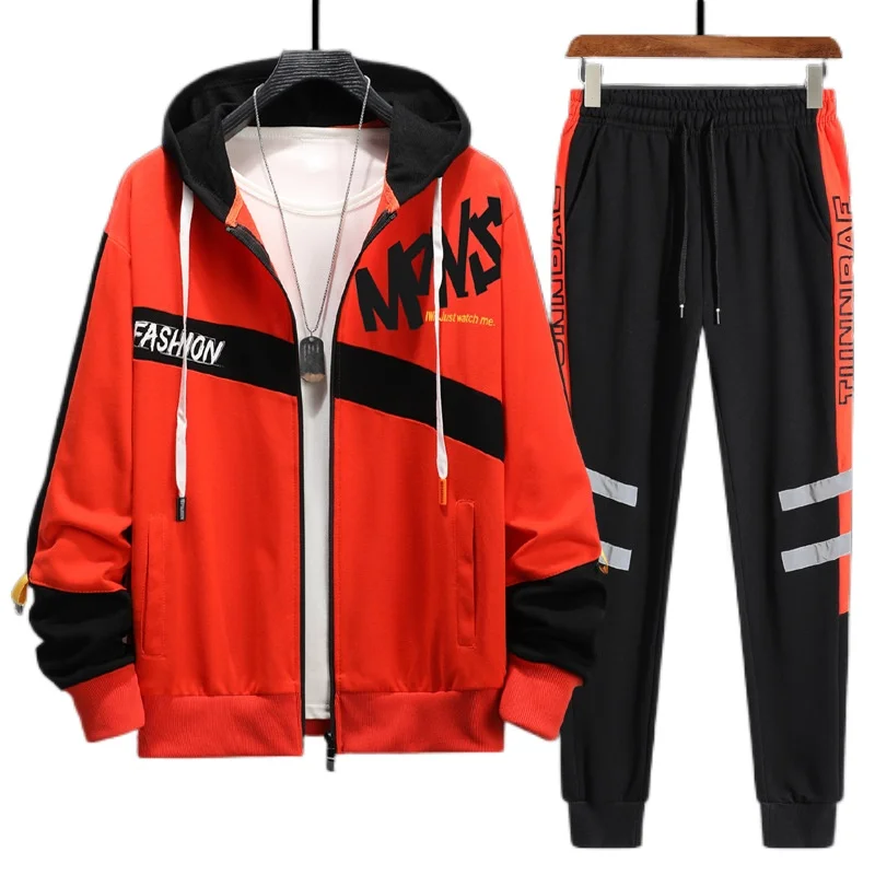 Autumn Mens Set Tracksuit Men Hoodies Sweatshirts Sweatpants Track Suit Streetwear Hip Hop Casual Sports Suit Conjunto Masculino