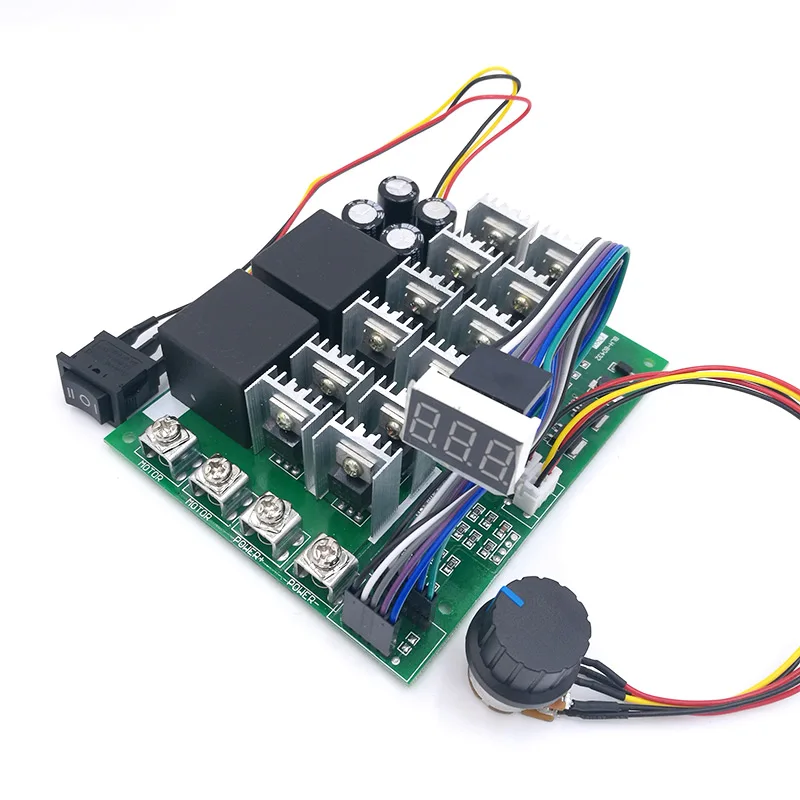 60A 10-55V Wyświetlacz cyfrowy PWM moduł regulatora prędkości do przodu 0~100% regulowany silnik DC 12V 24V 36V 48V MAX 100A