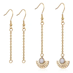 20 Stück Gold Edelstahl Ohrring Haken Drähte mit Ohr Ohrringe Anhänger Charms Stecker für DIY Schmuckherstellung Finden Supplie