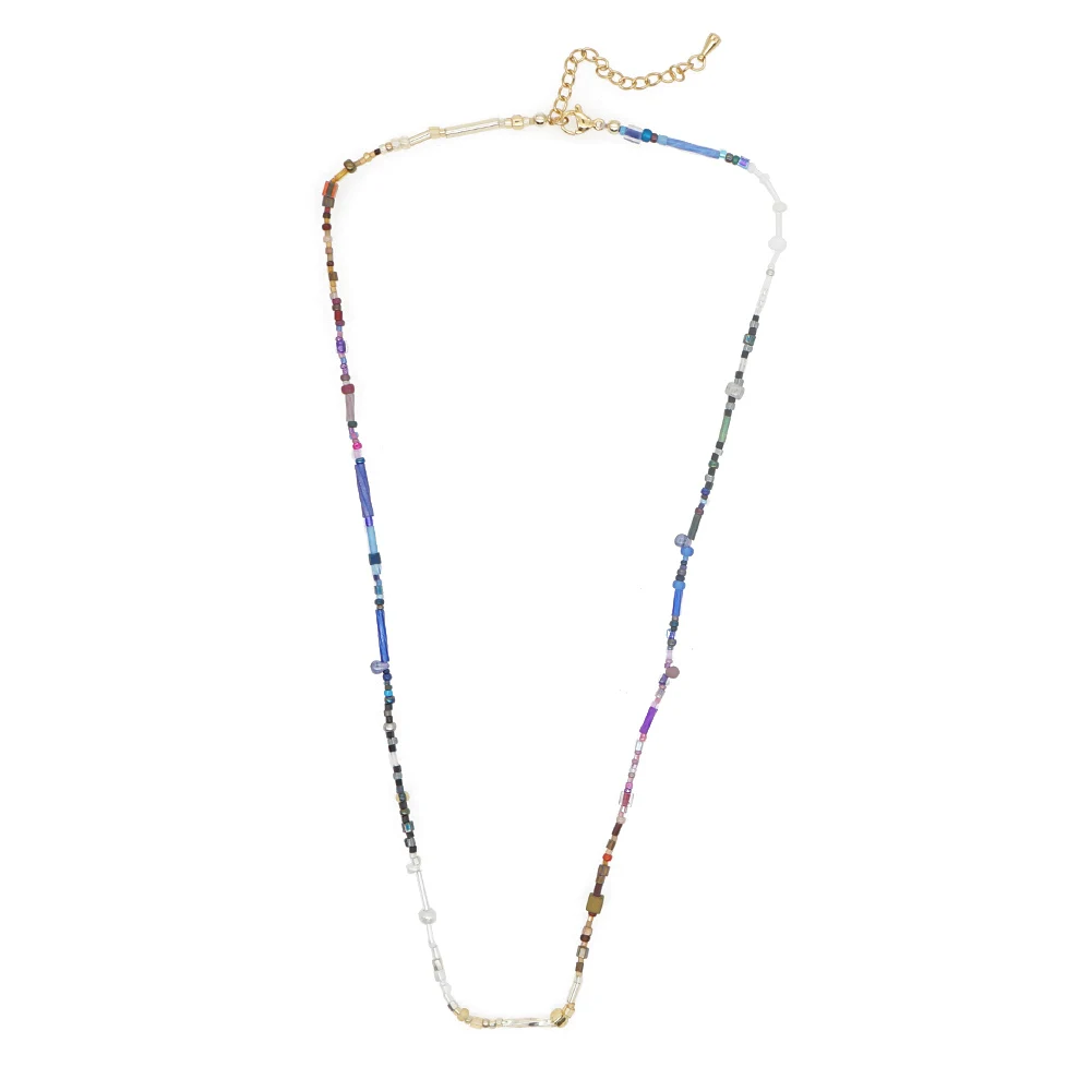 Go2Boho Beaded Necklace for Women Jewelry 2021 Trendy Choker Bohemian Jewellery Glass Bead Collier Necklaces Chain