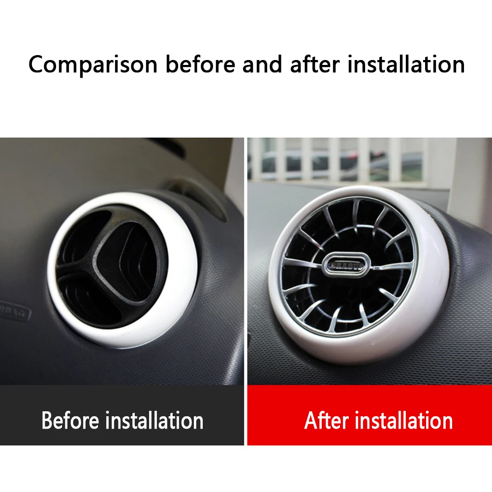 4 Psc Turbine Air Conditioner Outlet Modification Accessories For Mercedes Smart 453 Fortwo Forfour Car Styling Interior Decorat