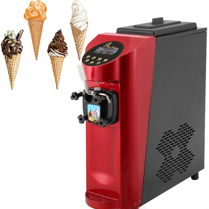 Attrezzatura di congelamento 220 W del cono dolce della macchina del Dessert della frutta della singola testa dello schermo a colori dello spruzzo