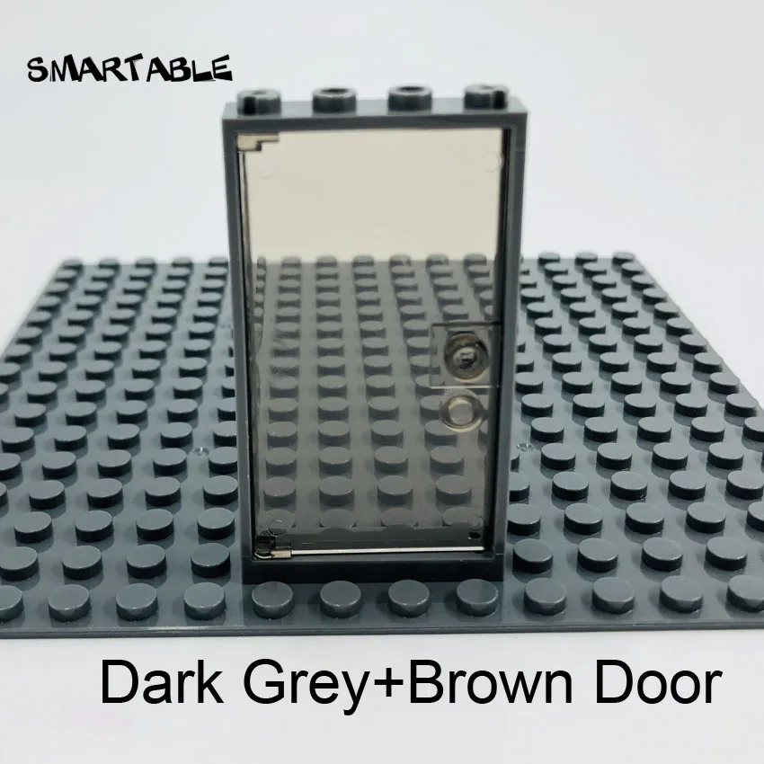 Blocs de construction pour porte fenêtre intelligente 1x4x6, pièces MOC avec jouets en verre pour maison d'enfants, compatibles avec toutes les marques 60616 + 60596, 20 pièces/lot