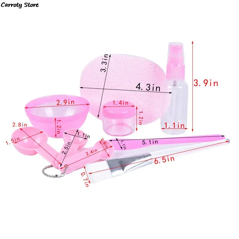 1 Set Face Mask Mixing Bowl Set DIY Facial Beauty Cosmetic Makeup Tool With Brush Mixing Stick Spatula Measuring Spoon Kit