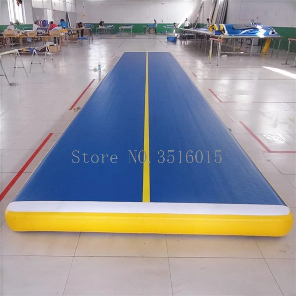 Frete grátis pista de ar inflável ginástica tumble track tapete de ginásio 6x1x0.2m ginásio piso de ar tapete de yoga para treinamento de esportes ao ar livre