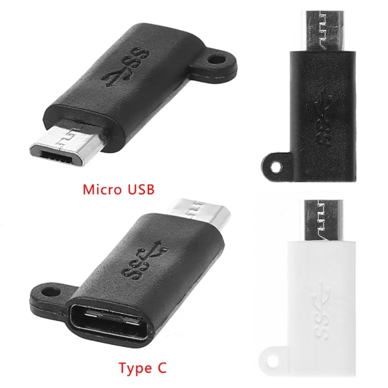 Micro USB 2.0 Type B Male To USB 3.1 Type C Female Data Charge Converter Adapter