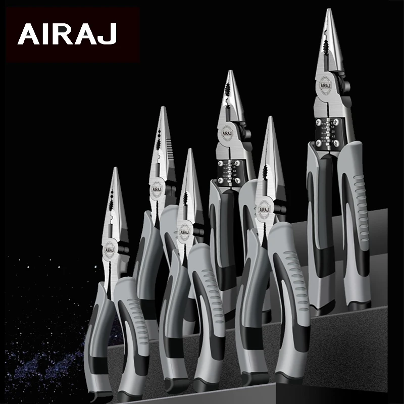 AIRAJ Multifunctional Universal Diagonal Pliers Needle Nose Pliers Hardware Tools Universal Wire Cutters Pliers Wire Stripper