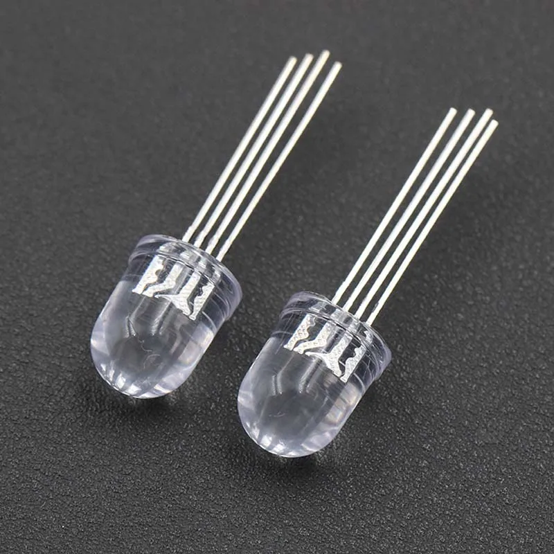 

1000PCS10mm Round Full-Color Four Leg RGB Transparent/Diffused Gold RED BLUE GREEN DIP LED Common Cathode/Anode Lamp Beads
