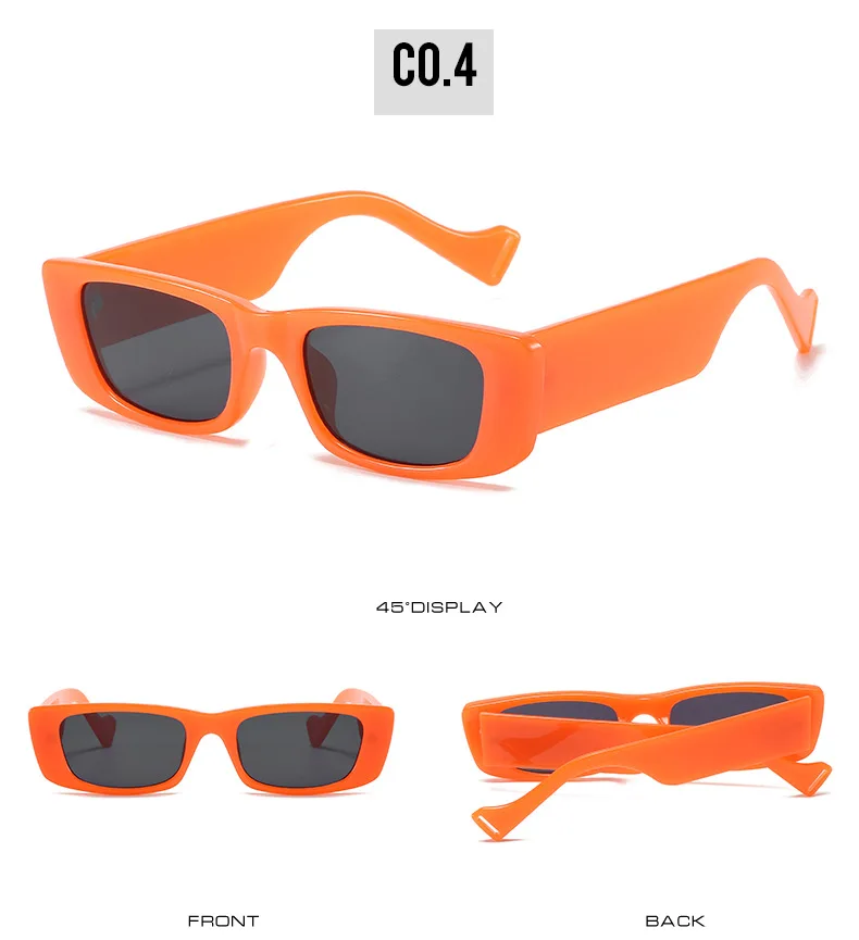 Oec cpo Vintage quadratische Sonnenbrille Frauen Retro kleine Rechteck Sonnenbrille weibliche sexy orange Brille für Männer Lunette de Soleil – Detail 10