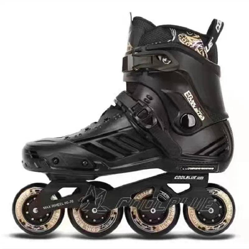 Fashion EMG Students Roller Skates Shoes 4-wheels Slalom Roller 3-wheels 110mm Speed Race Street Road Skating Sneaker R5 Balance 