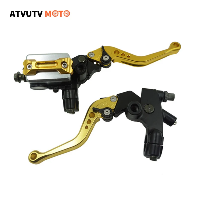 

1 Pair 7/8" 22mm Universal Motorcycle Brake Clutch Master Cylinder Lever Clutch Reservoir For Scooter Sport Dirt Bike Honda