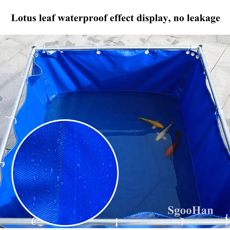 Height 0.9m Tarpaulin Canvas Water Pool Aquarium Fish Tank Children Swimming Pool Turtle Aquaculture Water Tank Waterproof Tank