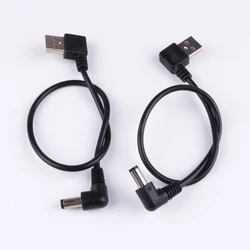 Free Shipping Angled USB 2.0 to 5.5/2.1mm Plug 5V DC Power Barrel Jack Cable