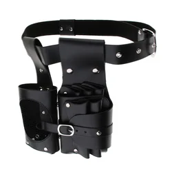Pro Salon Hair Cutting Scissors Clips Combs Leather Holster Hairdressing Tools Pouch Bottle Holder Waist Bag