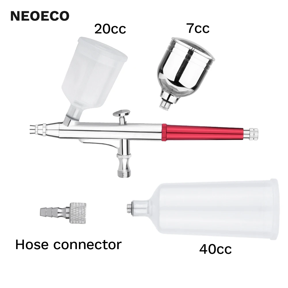 20cc 40cc Airbrush Spray Gun Gravity-Feed Double Action Air Pinsel Kuchen Sprayer Tattoo Nagel Werkzeug 0,3mm Große Tasse barber Verwenden