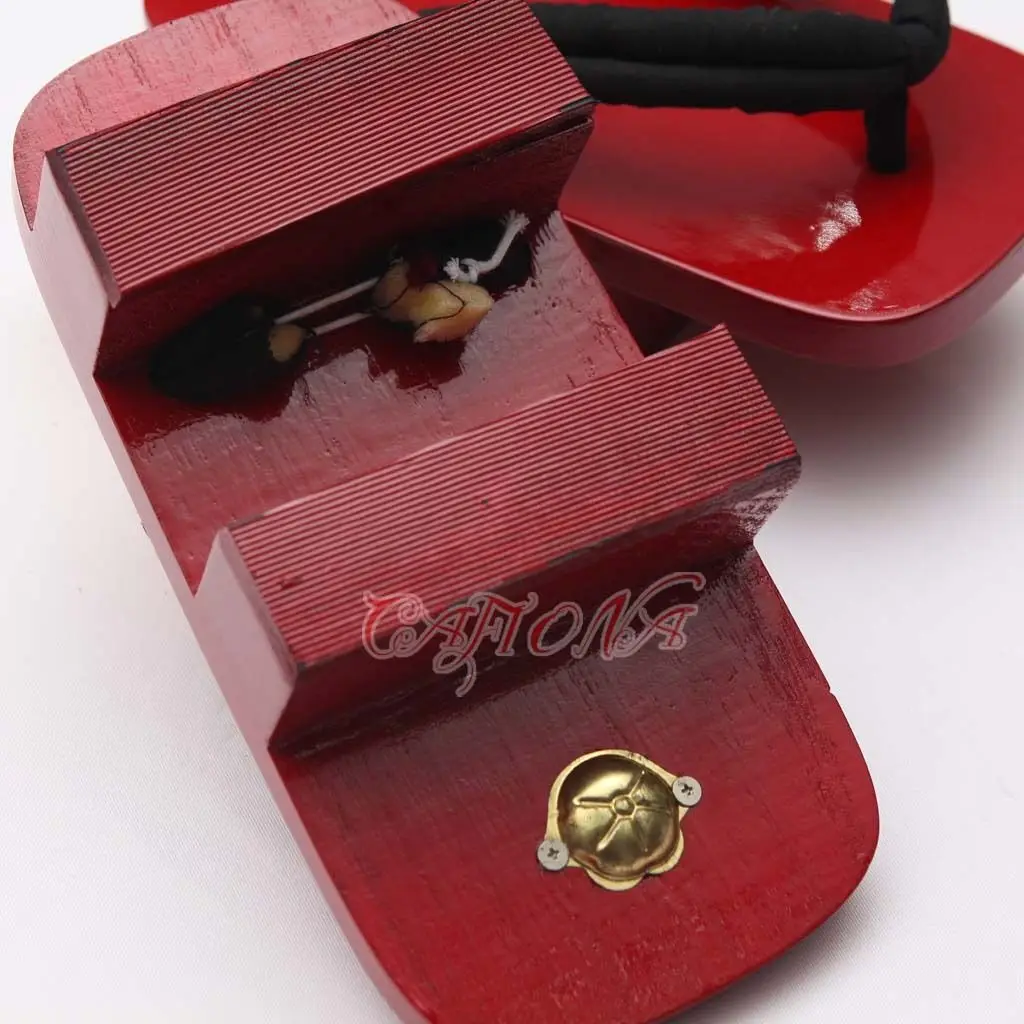 Hot Anime Shoes Red Clogs Jiraiya Cosplay Shoes Headband Halloween Shoes Red Slippers Ninja Shoes High Quality