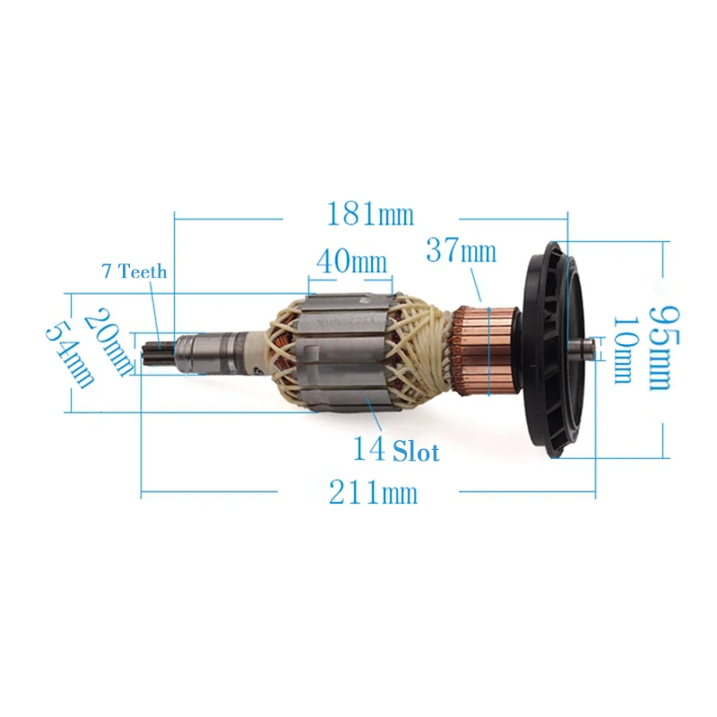 7 Teeth AC220-240V Armature Rotor GSH11E Replace for Bosch GBH11DE GSH GBH 11E  11DE Hammer Drill Engine motor