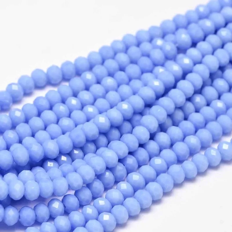 10 Strand 4x3mm Faceted Abacus Glass Beads for jewelry making Bead Strands,Hole: 1mm; about 149pcs/strand, 18.9