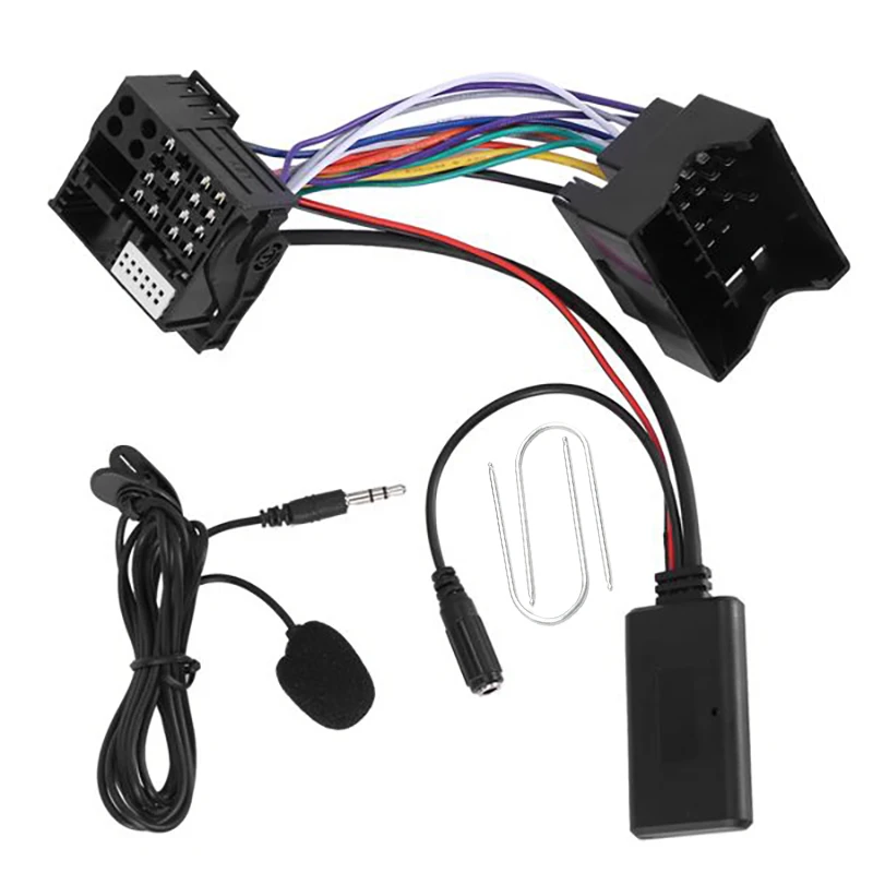 Carro bluetooth 5.0 aux cabo microfone handsfree telefone móvel livre adaptador de chamada para peugeot citroen c2 c5 rd4