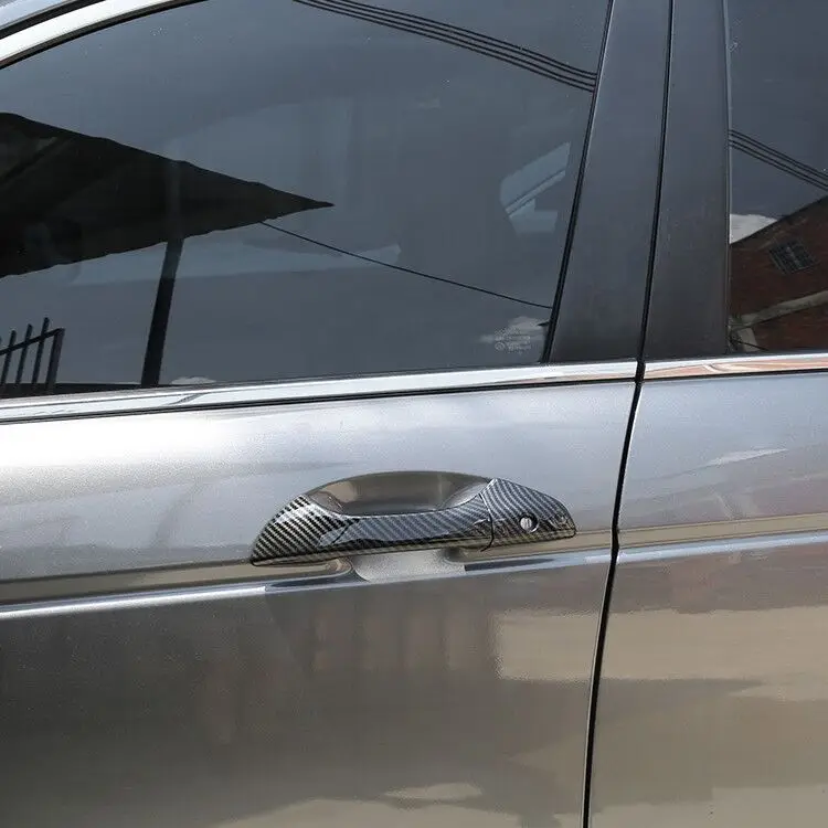 Хромированная накладка на боковую дверную ручку автомобиля из углеродного волокна для Honda Accord 2008 2009 2010 2011 2012 2013, аксессуары для стайлинга