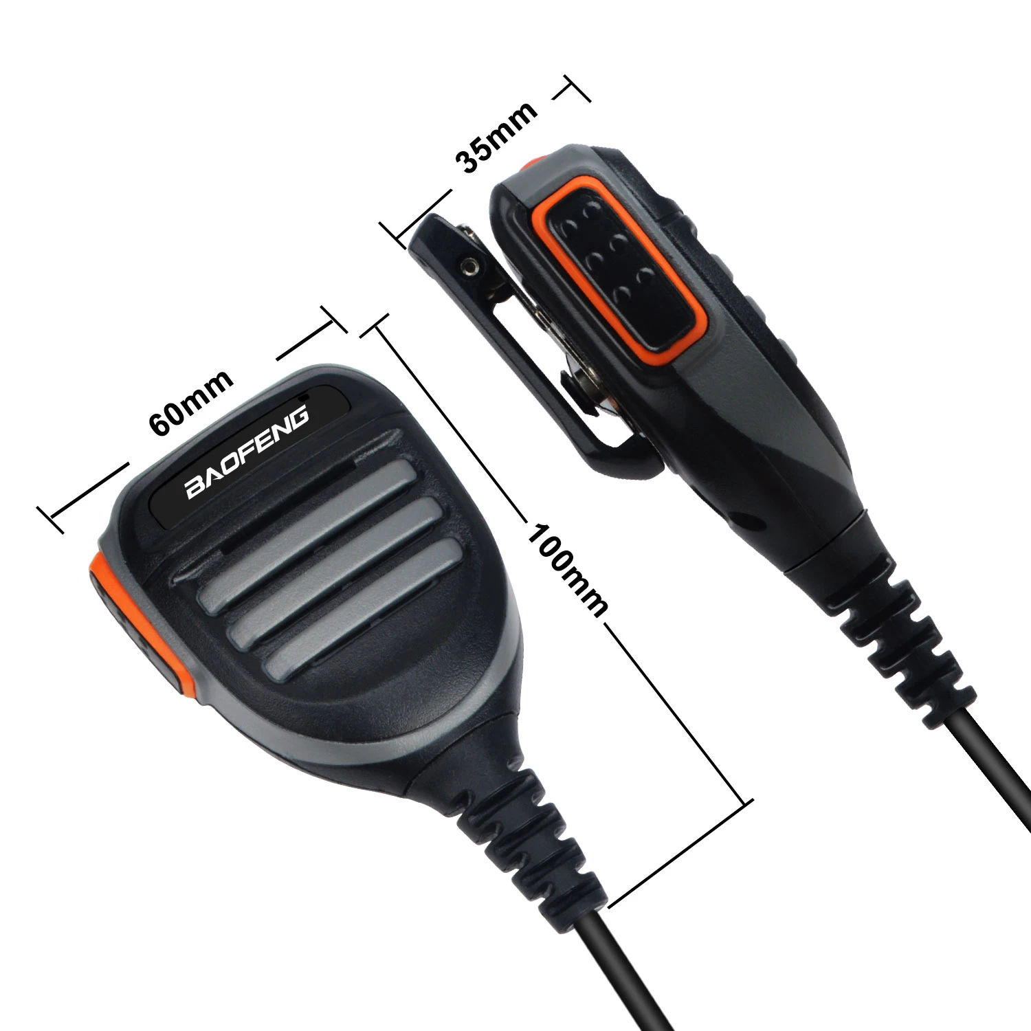 1Watt High Power Waterproof Palm Microphone Speaker for UV-9R,UV-9R Plus,BF-A58,BF-9700 Waterproof Handheld Talkie Walkie - Image 6