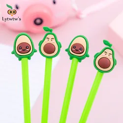 2-6-24 pcs Cute Kawaii Avocado Fruit Gel Pen Stationery Office School Supplies Kids Gifts Sweet Lovely Pretty Creative