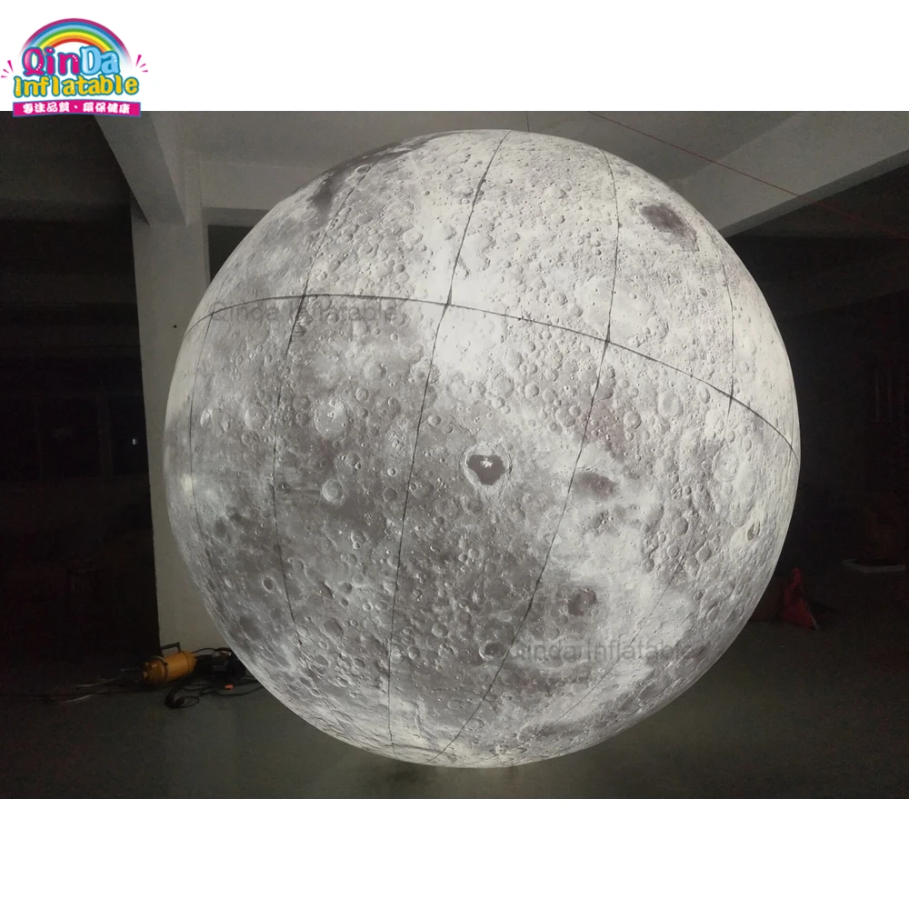 Lighting Inflatable Balloons Earth Globe Moon Giant Inflatable Led Moon Balloon For Outdoor Promotion