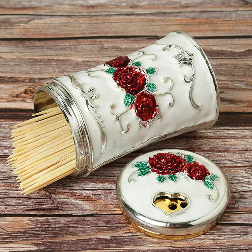 Great Toothpick Organizer  European Style Lightweight Toothpick Container  Ultra-light Antique Toothpick Organizer Case