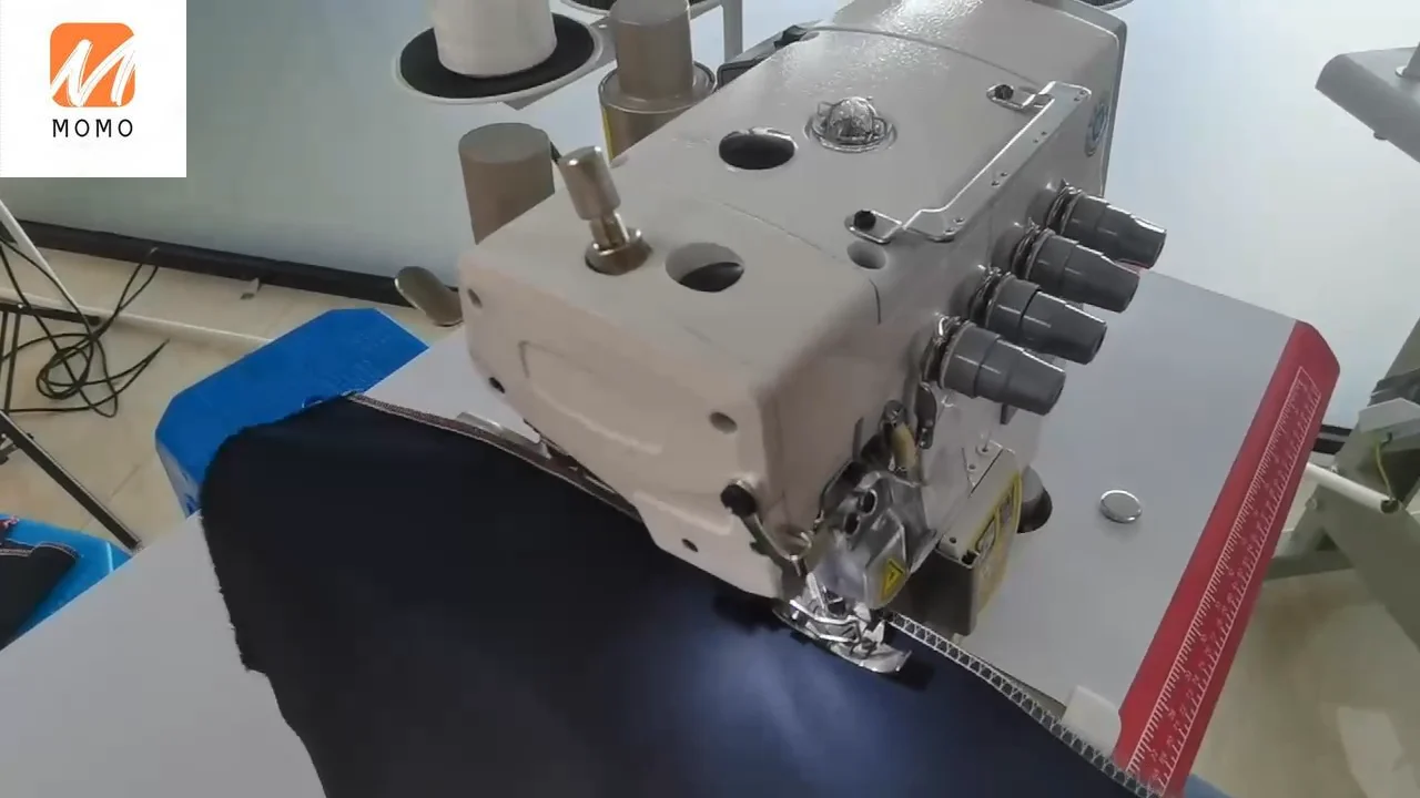 Industrial automatic overlock serger sewing machine 4 thread high speed