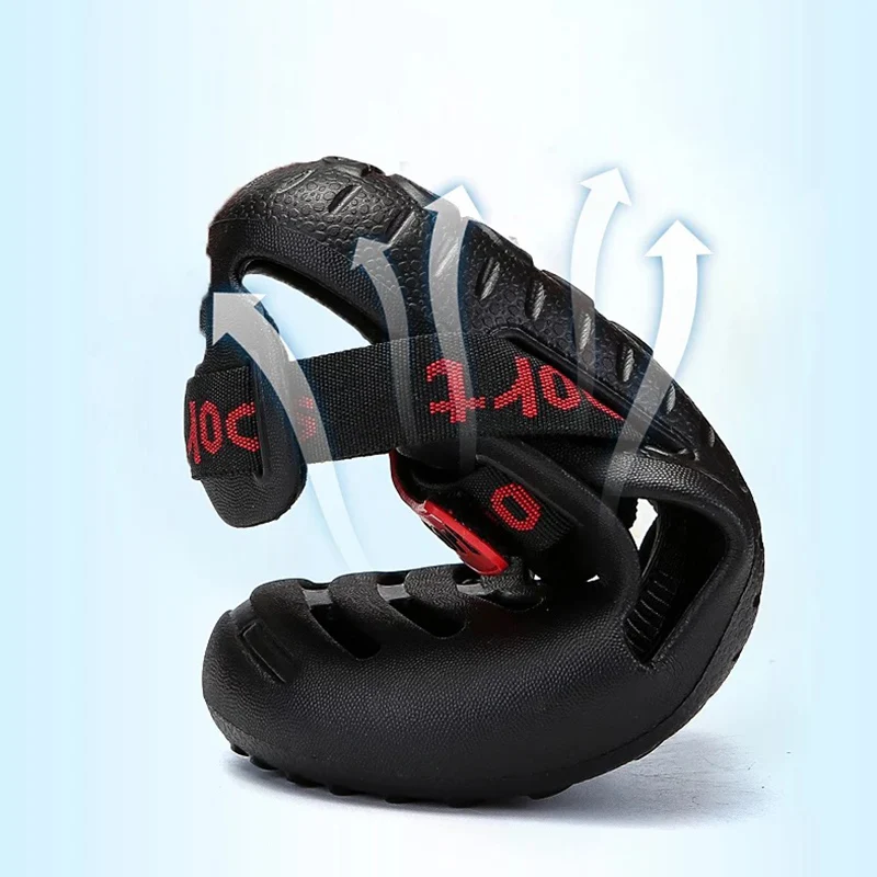 Summer Fashion Sandals Men Outdoor Mesh Beach Breathable Mens hole Shoes Wear Casual beach slippers Big Size 39-44 image 5