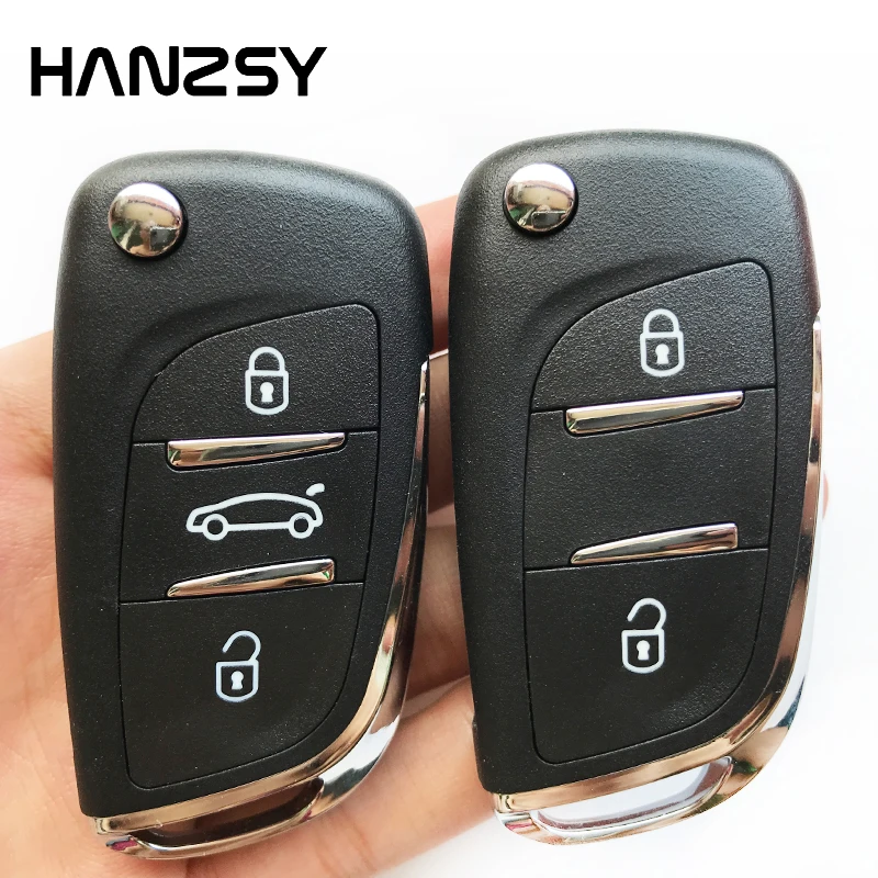 

2/3 Buttons Modified Filp Folding Key Shell Case For Peugeot 207 307 407 408 308 For Citroen C4 C2 Car Key Fob HU83 Blade CE0536