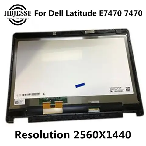 Dell Latitude E7470 7470 2560*1440 B140QAN01.0 전체 조립용 터치 기능이 있는 14인치 LCD 화면