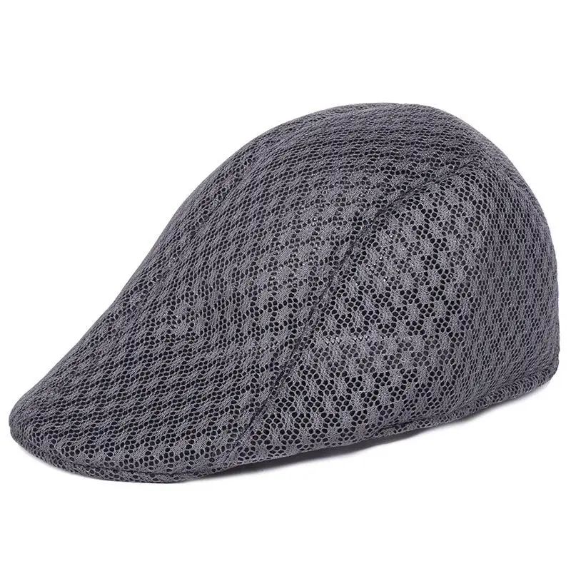 2021New Fashion Unisex Men Women Sun Mesh Beret Cap Newsboy Golf Flat Peaked Sport Hat