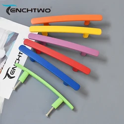 Modern Candy Color Kitchen Handles Zinc Alloy Wardrobe Cupboard Cabinet Knobs Drawer Door Pulls For Children's Furniture