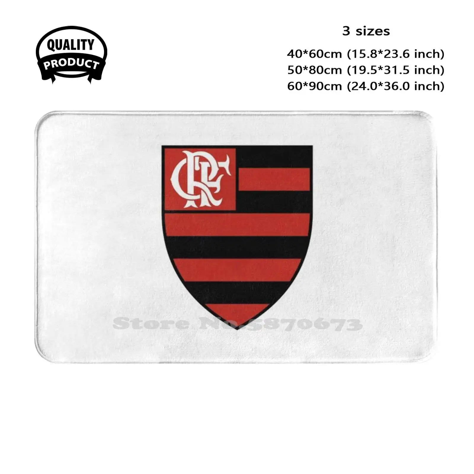 Cr Flamengo Soft Cushion Home Carpet Door Mat Car Rug Cr Flamengo Flamengo Brazil Soccer