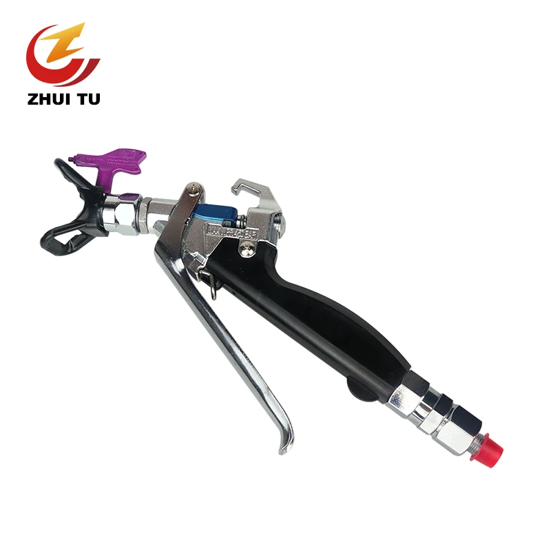 ZHUI TU 7250PSI Boutique Airless Spray Gun Stainless Steel 450BAR Straight Shank Paint Spray Gun Putty Guns For Airless Sprayer