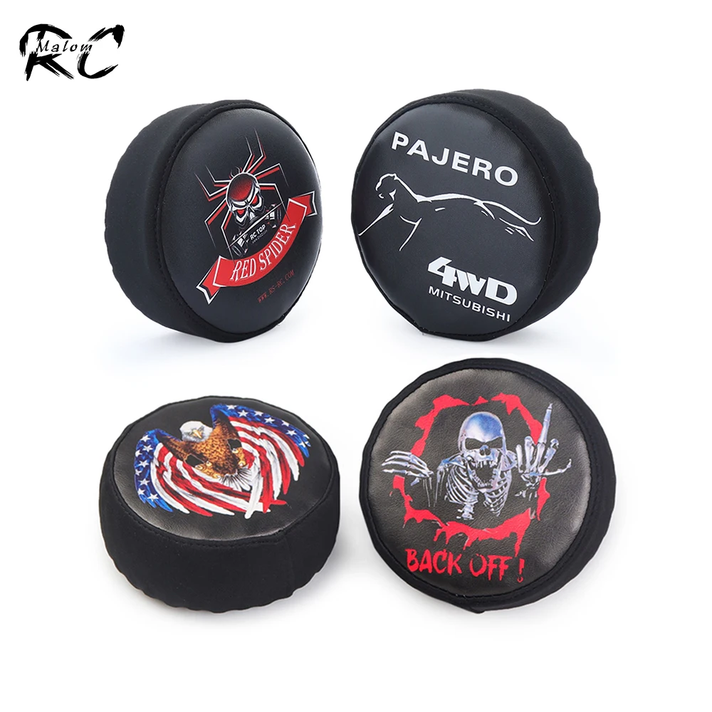 PU Leather Spare Tire Cover for 1.9 Inch Wheels 1/10 RC Crawler Car Axial SCX10 Wraith  TRX-4 TRX-6 D90 EX86100 GEN8 KM2