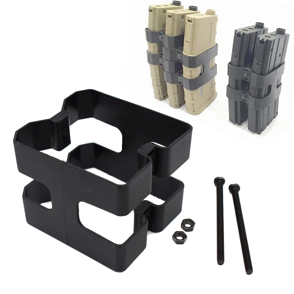 Acoplador de cargador táctico M4, conector paralelo de nailon, doble cargador, Clip de cartucho Airsoft para M4, M4A1, accesorios de pistola de