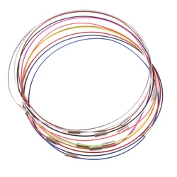 12pcs Mixed Color Steel Memory Wire Cord Necklace Choker DIY Jewelry Making