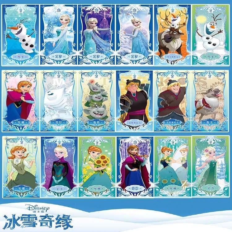 6 pz/set Disney girls FROZEN princess Collection cards set biancaneve Beauty collect kids Christmas present