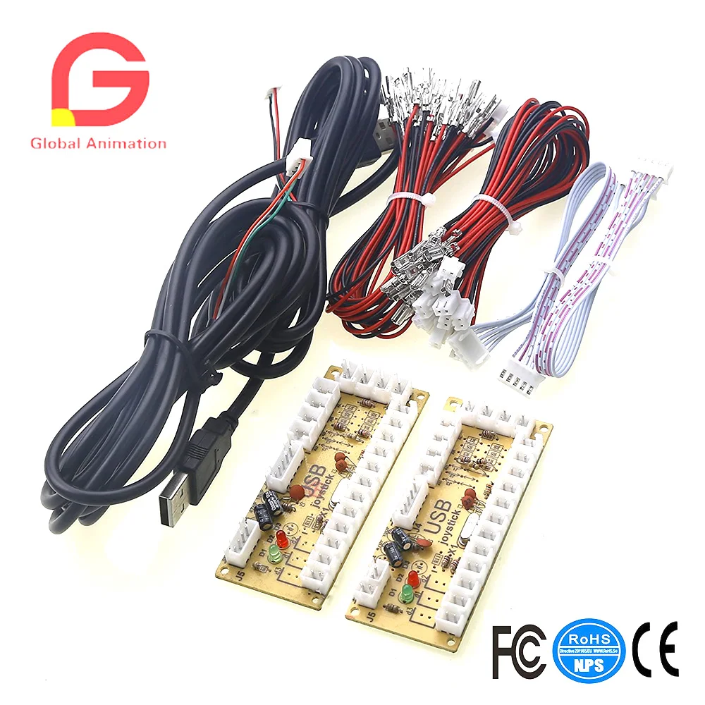 

Универсальный игровой контроллер с нулевой задержкой, 2 шт., USB-джойстик для MAME и Raspberry Pi1/2/3, ретропии «сделай сам», поддержка SANWA